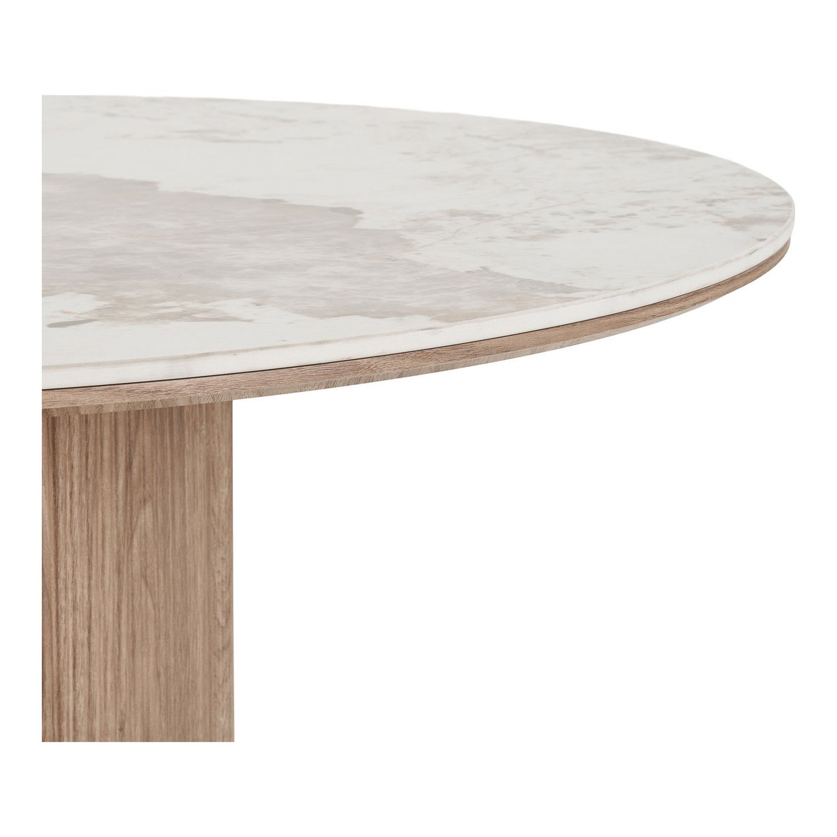 Athens Eettafel, keramisch tafelblad, wit/bruin, 100x210x76 cm