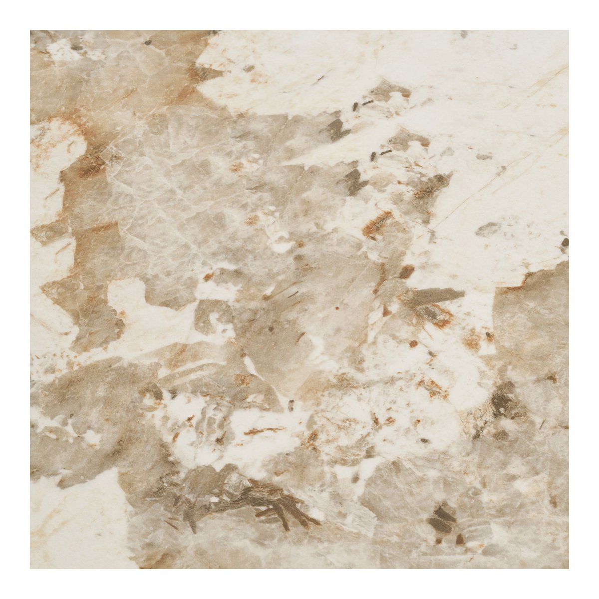Athens Eettafel, keramisch tafelblad, wit/bruin, 100x210x76 cm